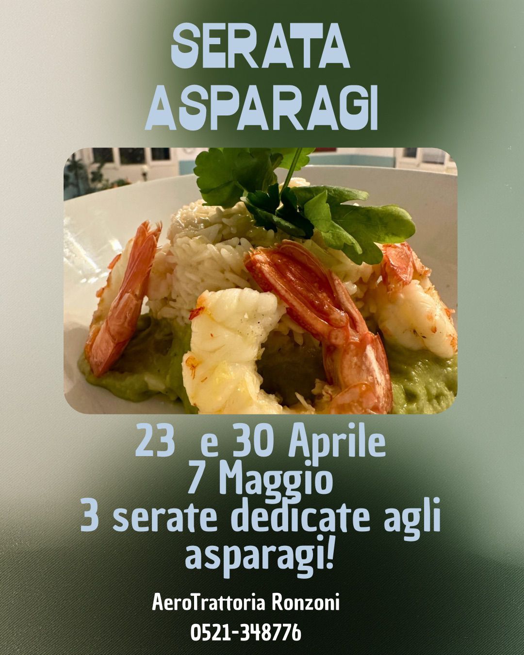 Serata Asparagi all'Aerotrattoria Ronzoni