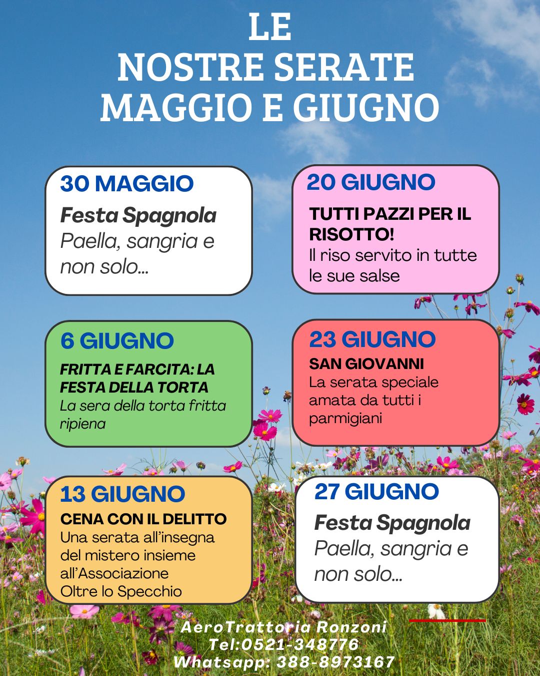I venerdì di Ottobre all'Aertotrattoria Ronzoni