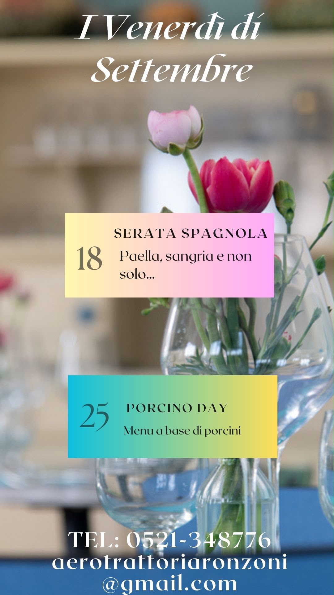 I Venerdì di Settembre all'Aerotrattoria Ronzoni